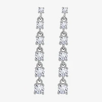 Diamonart Marilyn Monroe Womens Cubic Zirconia Sterling Silver Round Drop Earrings