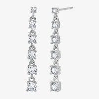 Diamonart Marilyn Monroe Womens Cubic Zirconia Sterling Silver Round Drop Earrings