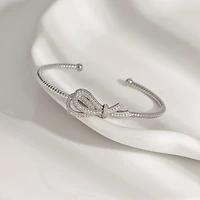 Diamonart Marilyn Monroe Womens Cubic Zirconia Sterling Silver Cuff Bracelet
