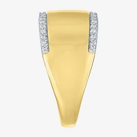 Diamond Addiction (G-H, Si2-I1) Womens 1/4 CT. T.W. Lab Grown White Diamond 14K Gold Over Silver Cocktail Ring