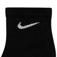 Nike Everyday Cushioned Unisex Adult Multi-Pack Pair Quarter Ankle Socks