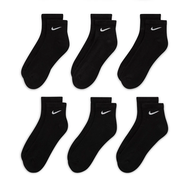 Nike Everyday Cushioned Unisex Adult Multi-Pack Pair Quarter Ankle Socks
