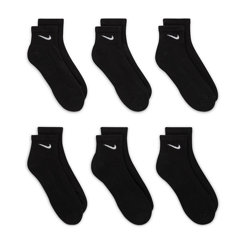 Nike Everyday Cushioned Unisex Adult Multi-Pack Pair Quarter Ankle Socks
