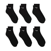 Nike Everyday Cushioned Unisex Adult Multi-Pack Pair Quarter Ankle Socks