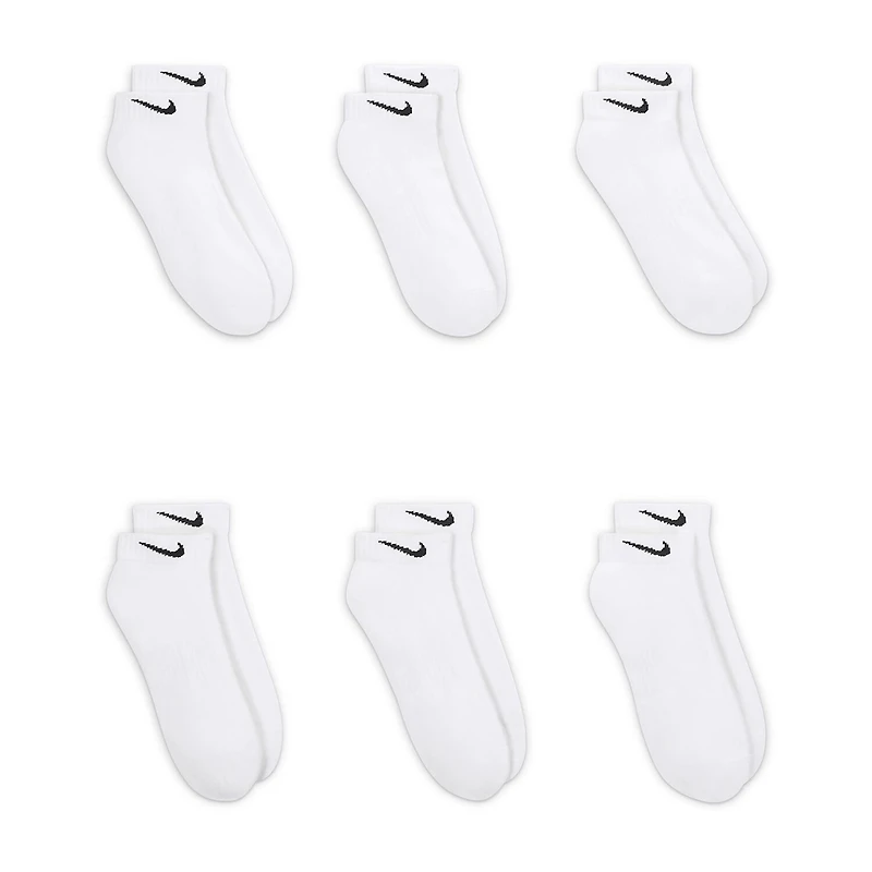 Nike Everyday Cushioned Unisex Adult Multi-Pack 6 Pair Low Cut Socks