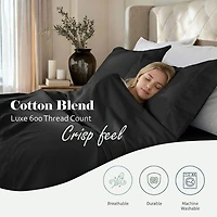 SUPERIOR® Pandora Smooth Sateen Weave 600tc Sheet Set