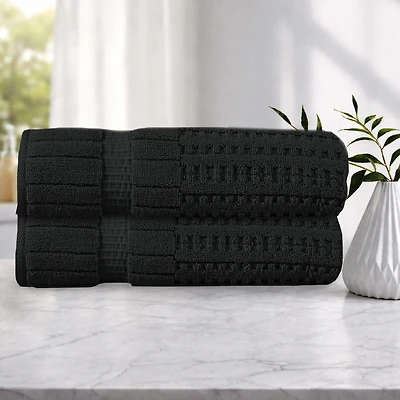 Home Weavers Inc Willow Collection 100% Cotton Zero Twist 2-pc. Quick Dry Bath Towel Set