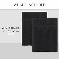 Home Weavers Inc Willow Collection 100% Cotton Zero Twist 2-pc. Quick Dry Bath Towel Set