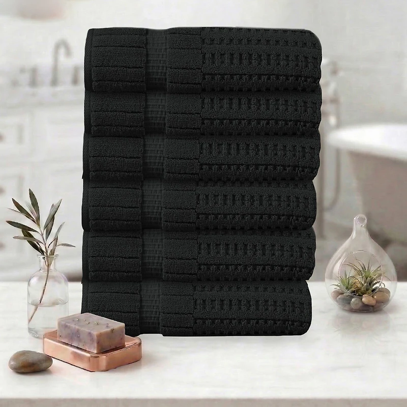 Home Weavers Inc Willow Collection 100% Cotton Zero Twist -pc. Quick Dry Bath Towel Set