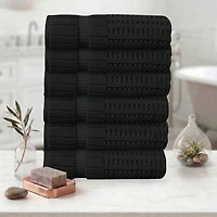 Home Weavers Inc Willow Collection 100% Cotton Zero Twist -pc. Quick Dry Bath Towel Set