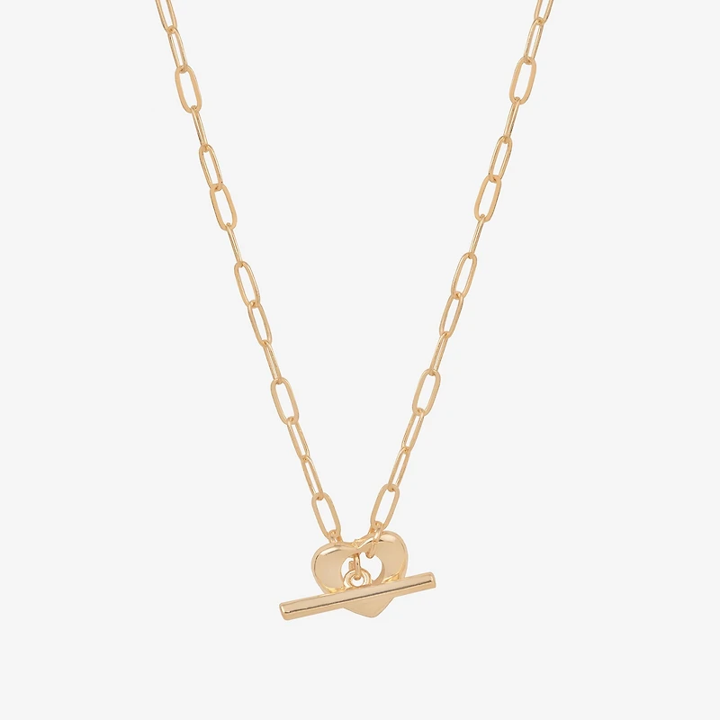 Bijoux Bar Delicates Womens Heart 16 Inch Pendant Necklace