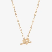 Bijoux Bar Delicates Womens Heart 16 Inch Pendant Necklace