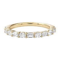 (F / Si2) Womens 1 CT. T.W. Lab Grown White Diamond 10K Gold Wedding Band