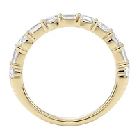 (F / Si2) Womens 1 CT. T.W. Lab Grown White Diamond 10K Gold Wedding Band