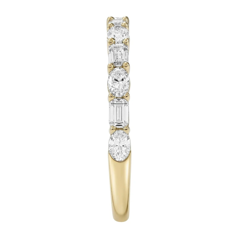 (F / Si2) Womens 1 CT. T.W. Lab Grown White Diamond 10K Gold Wedding Band