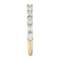 (F / Si2) Womens 1 CT. T.W. Lab Grown White Diamond 10K Gold Wedding Band