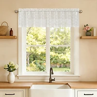Sweet Home Collection Priscilla Rod Pocket Scallop Valance