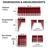 Sweet Home Collection Salem Rod Pocket Tailored Valance