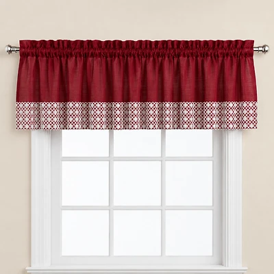 Sweet Home Collection Salem Rod Pocket Tailored Valance