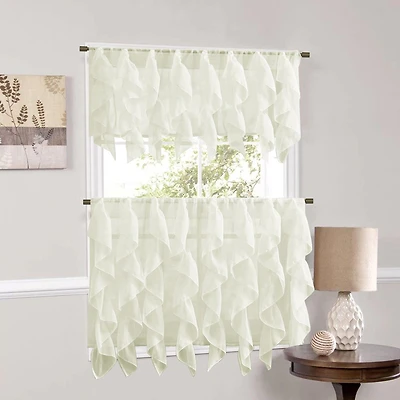 Sweet Home Collection Sheer 3-pc. Rod Pocket Curtains & Drapes Window Set