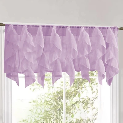 Sweet Home Collection Sheer Rod Pocket Tailored Valance