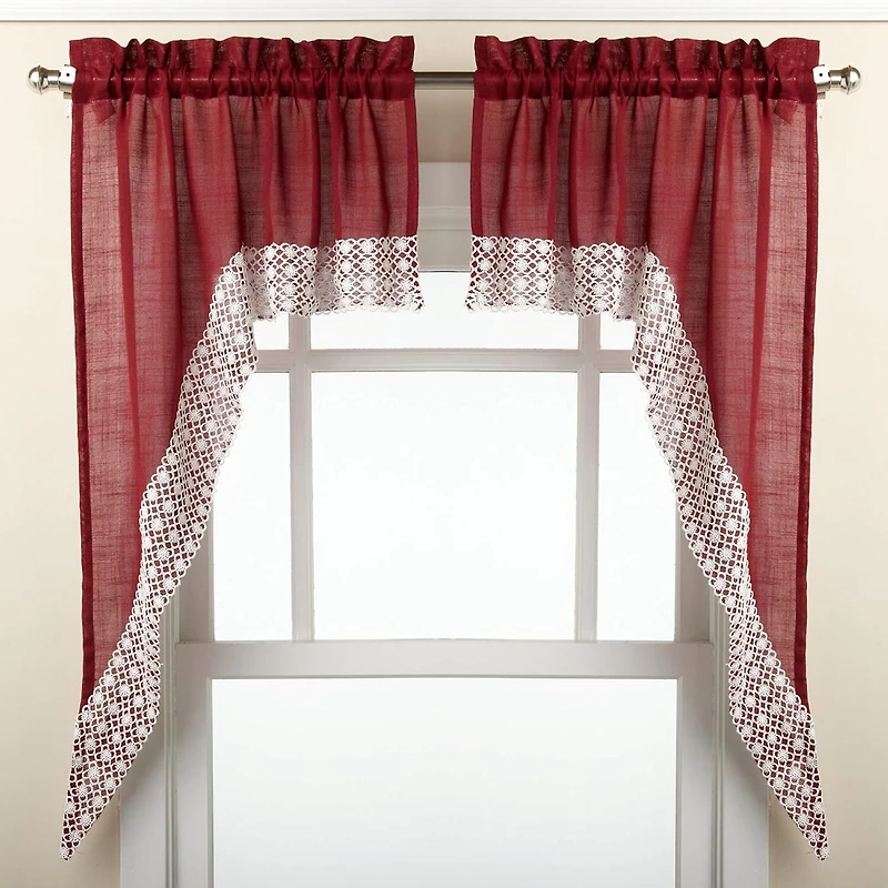Sweet Home Collection Salem Rod Pocket Tailored Valance