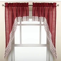 Sweet Home Collection Salem Rod Pocket Tailored Valance