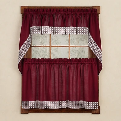 Sweet Home Collection Salem 5-pc. Rod Pocket Kitchen Curtains & Drapes Window Set