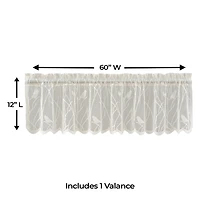 Sweet Home Collection Songbird Rod Pocket Scallop Valance