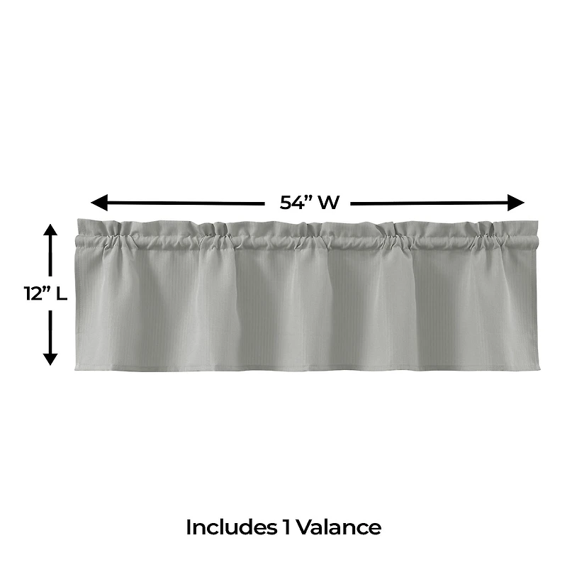 Sweet Home Collection Ripcord Rod Pocket Tailored Valance