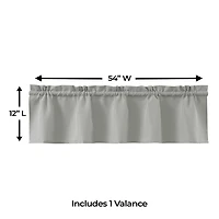 Sweet Home Collection Ripcord Rod Pocket Tailored Valance