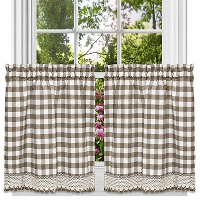 Sweet Home Collection Buffalo 2-pc. Rod Pocket Window Tier