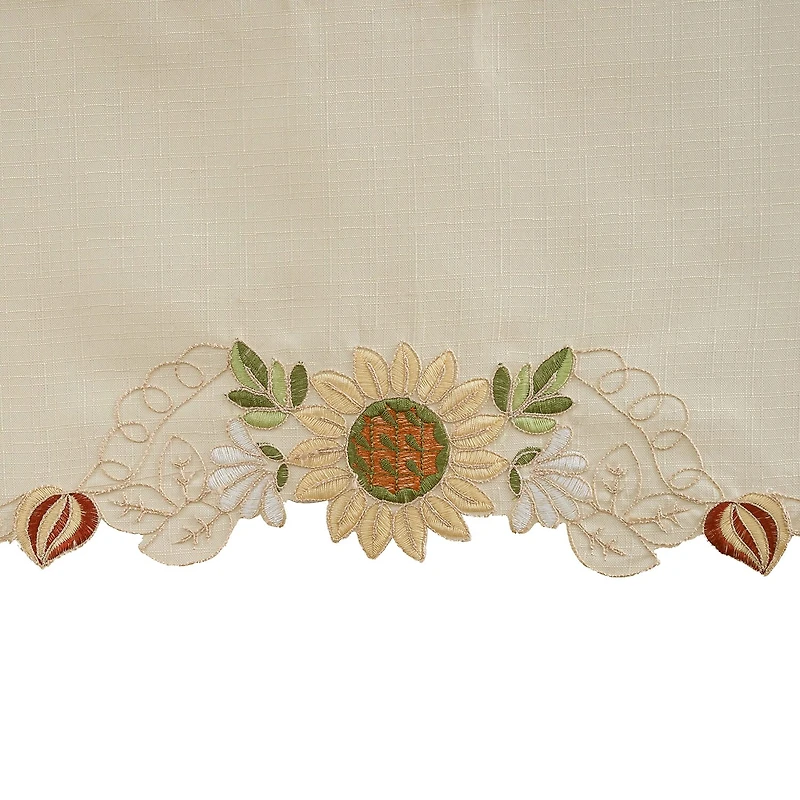 Sweet Home Collection Sunflower 2-pc. Rod Pocket Kitchen Curtains & Drapes Window Set