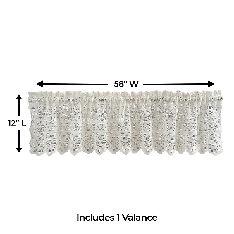 Sweet Home Collection Hopewell Rod Pocket Tailored Valance