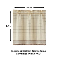 Sweet Home Collection Adirondack 2-pc. Rod Pocket Window Tier