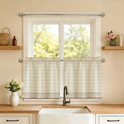 Sweet Home Collection Adirondack 2-pc. Rod Pocket Window Tier