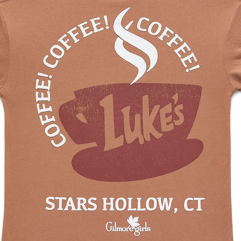 Gilmore Girls Coffee Boyfriend Tee Womens Juniors Crew Neck Short Sleeve Loose Fit Graphic T-Shirt