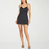 Trixxi Womens Juniors V Neck Sleeveless A-Line Dress