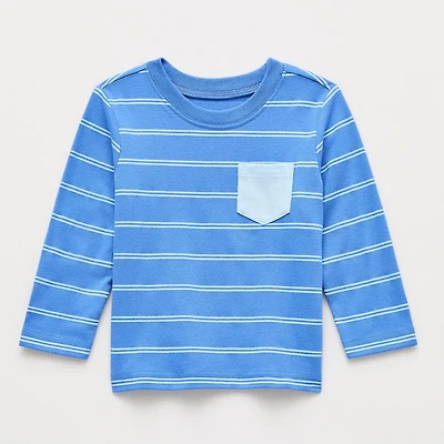 Okie Dokie Baby Boys Crew Neck Long Sleeve T-Shirt