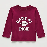 Okie Dokie Baby Boys Crew Neck Long Sleeve Regular Fit Graphic T-Shirt