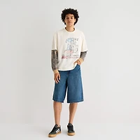 Arizona Mens Baggy Skater Fit 16" Denim Short