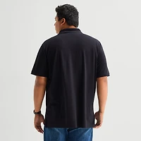 St. John's Bay Premium Stretch Big and Tall Mens Classic Fit Short Sleeve Polo Shirt