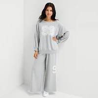 Arizona Womens Juniors Off The Shoulder Long Sleeve Sweatshirt