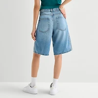Arizona Womens 12" Low Rise Juniors Denim Short