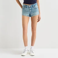Arizona Womens 2 1/2" Mid Rise Juniors Denim Short