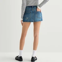 Arizona Womens Juniors Mini Denim Skirt