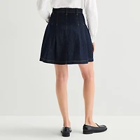 St. John's Bay Womens High Rise Midi Denim Skirt