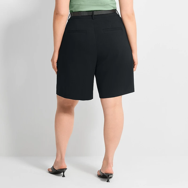 Ashley Graham Women's Plus Dressy Jort