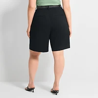Ashley Graham Women's Plus Dressy Jort
