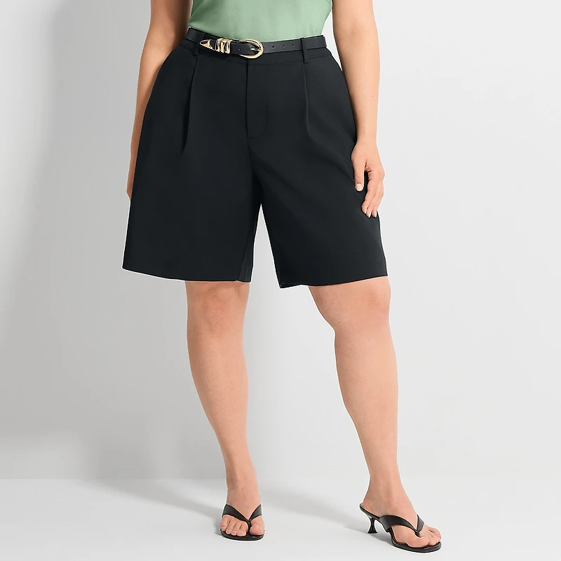 Ashley Graham Women's Plus Dressy Jort